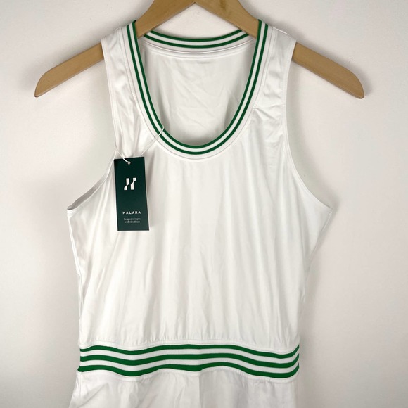Halara Everyday Cloudful Air First Place Dress In White Green Medium New - Picture 5 of 13
